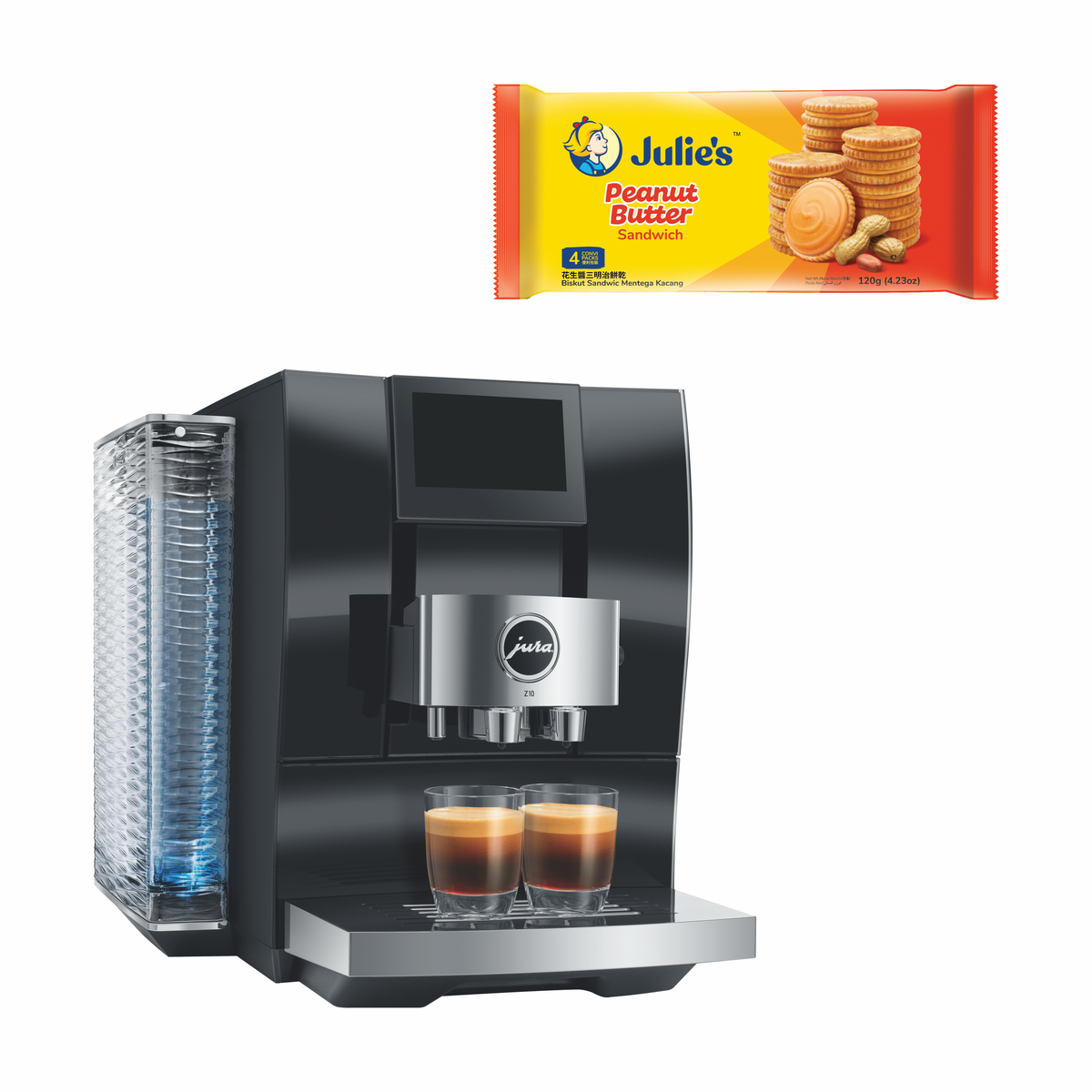 Jura Z10 Automatic Bean To Cup Coffee Machine + Julie's Peanut Butter ...