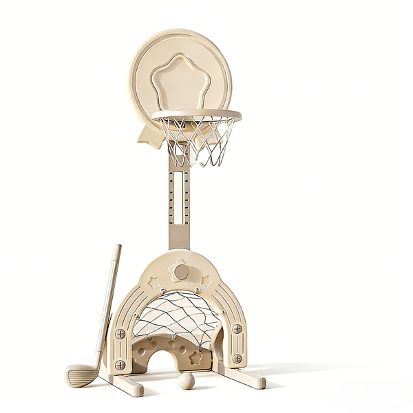 Adjustable Children's Basketball Hoop + Soccer + Golf 3-In-1