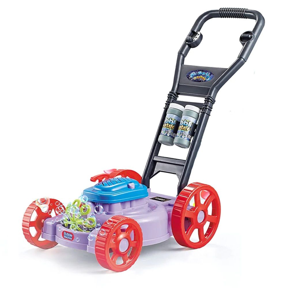 Play lawn mower that cheap blows bubbles