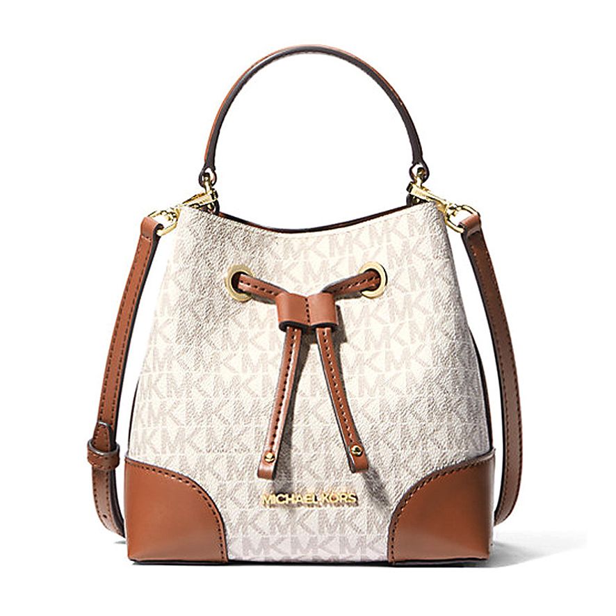 Michael Kors Mercer Small Logo Bucket Bag Vanilla | Shop Today. Get it ...