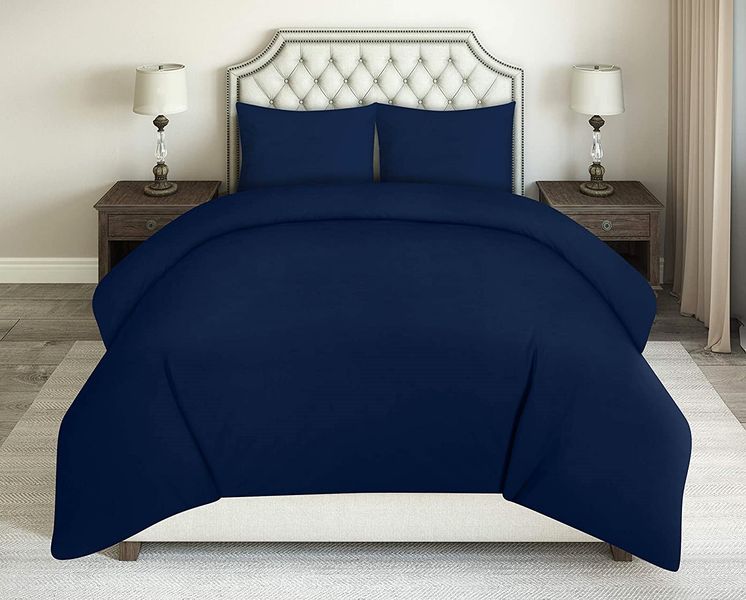 Wonder Towel Luxury Crease-free Hotel Duvet Cover Set King Insignia Blue