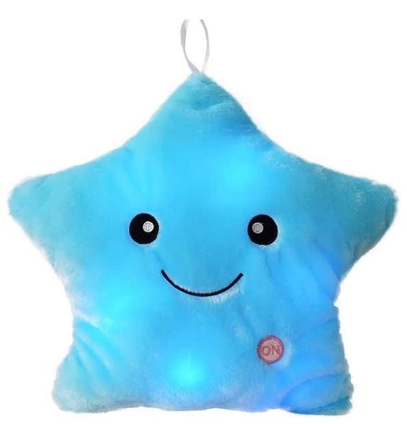 Smiling Twinkle Star LED Luminous Decorative Pillow (5 Pack)