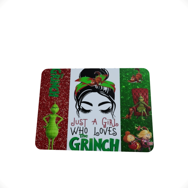 Girl Who Loves Grinch ND-Mouse Pad