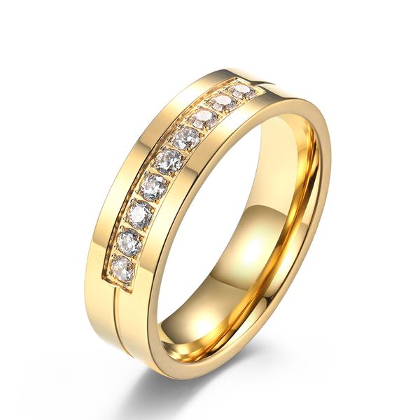 Women Men Love Cubic Zirconia Wedding Band Ring