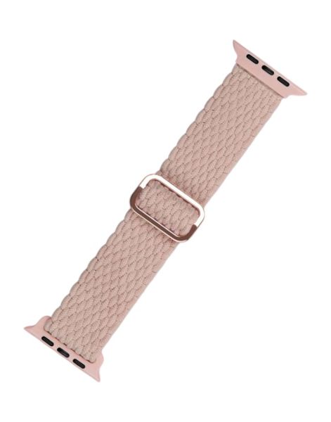 Braided Stretchy Solo Loop Apple Watch Strap For 42-49mm Models - Pink