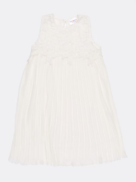 Girls POP CANDY Laser Cut Lace Top White