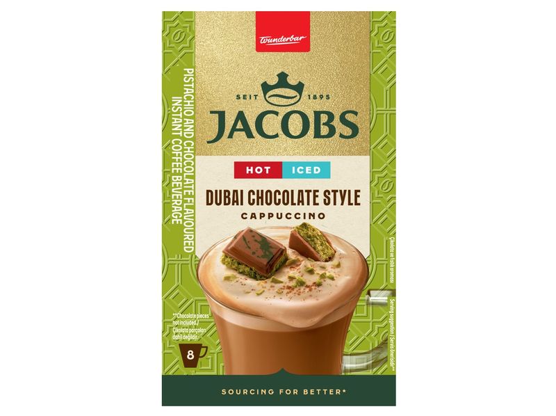 JACOBS Dubai Chocolate Style Cappuccino Instant Coffee - 8 pack (8x19.5g)