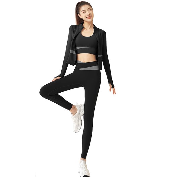 Tracksuits for ladies -sports bra-fitness jacket 3 piece set