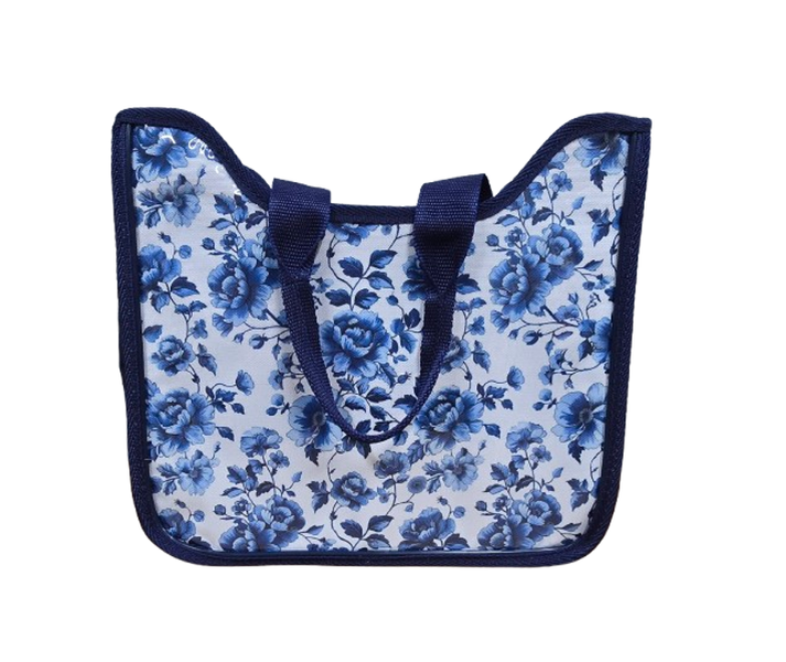 Teacher / Office Carry bag - Blue flowers