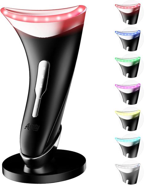 7 Color Light Therapy Facial Massager with Adjustable Vibration Thermals