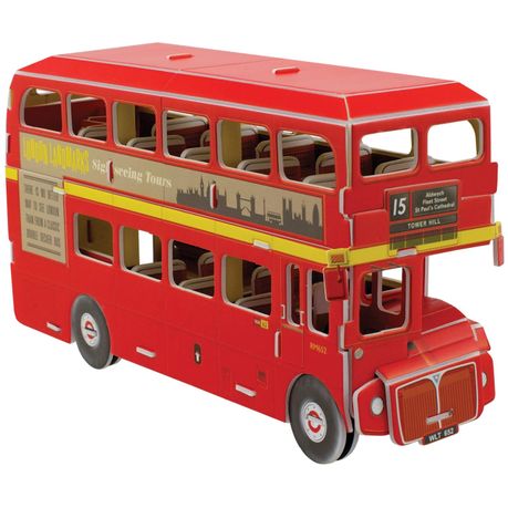 CubicFun 3D Paper Puzzle Model S3018H Double Decker Bus DIY Building Toy 66pcs 