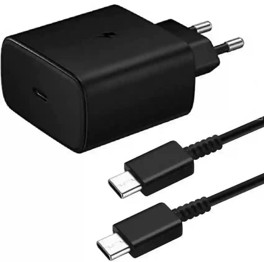 45W PD Power Adapter TypeC to TypeC Complete Charger Black Shop