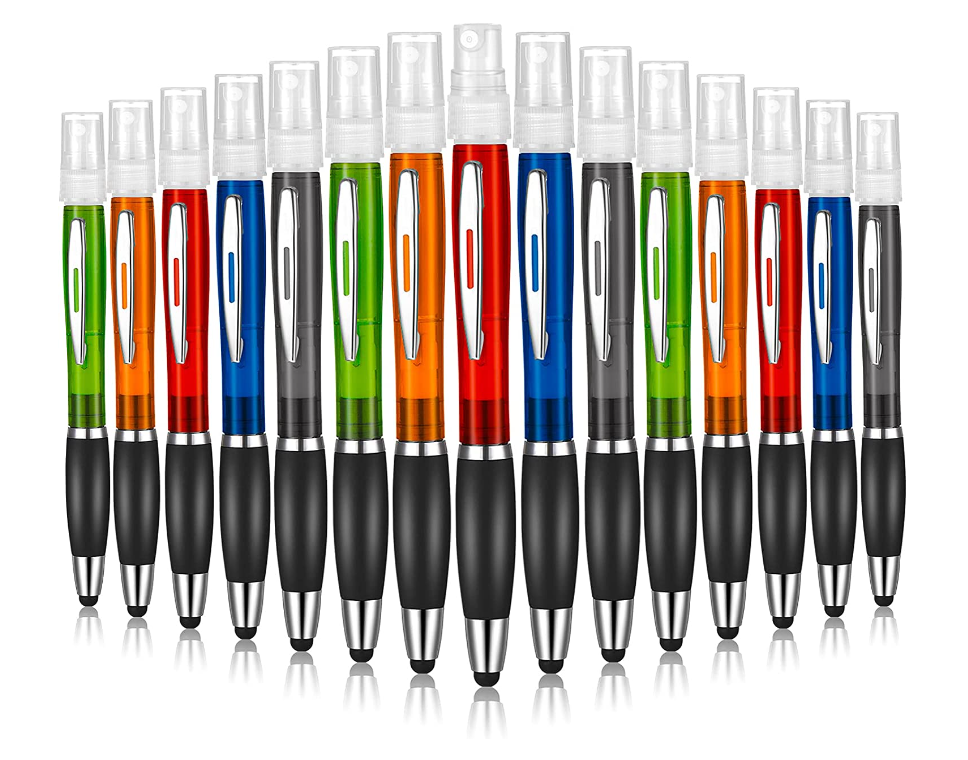 15 Pieces Spray Pen 3in1 Stylus Ballpoint Pen with Spray Bottle