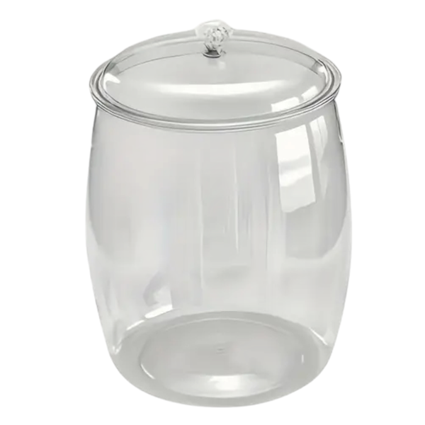 Premium Clear Glass Storage Jar with Crystal Lid - Transparent
