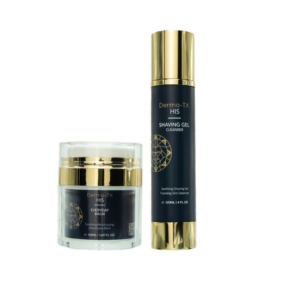 Derma-TX HIS Shaving Gel Cleanser &amp; Everyday Balm Duo
