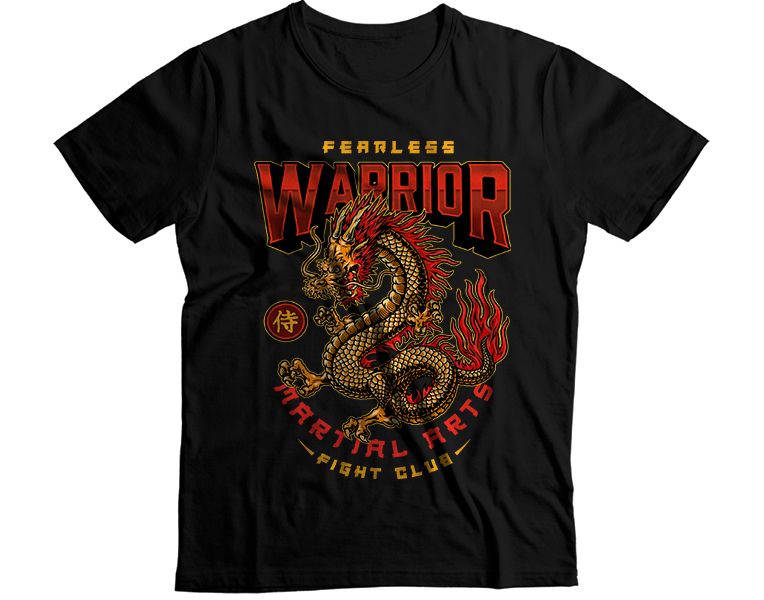 Fearless Warrior Dragon T-Shirt