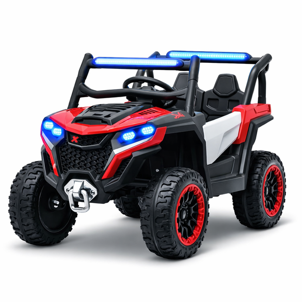Heavy Duty Ride-On Car - 4 Wheels, LED Light