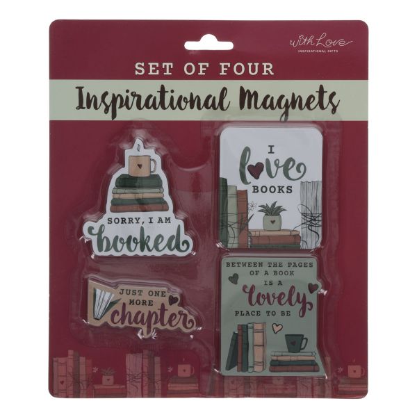Magnet Set - Readers Collection, Inspirational Magnets - Set of 4