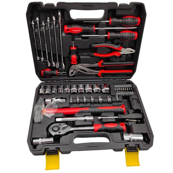 58-Piece Tool Set with Socket Wrench &amp; Accessories