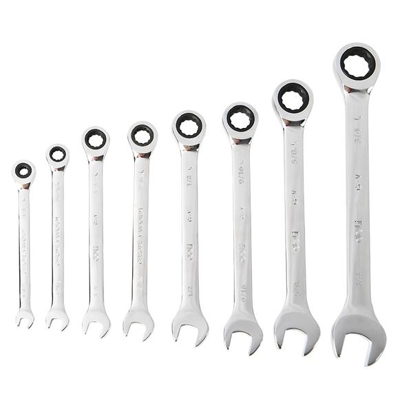 Deli 8 Piece Ratcheting Combination Spanner Set