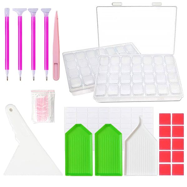 Diamond Painting Easy Tool Set 01 with two 28-cell Storage Boxes
