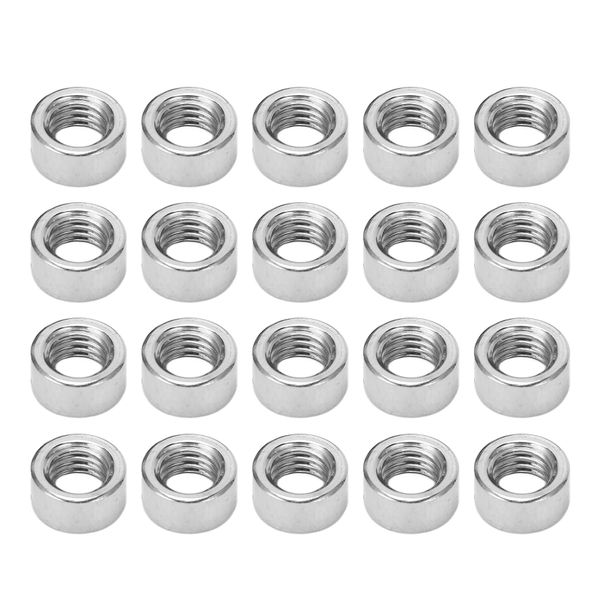 20 Pieces M8x12.5 6mm Round Connector Nuts