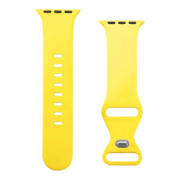Soft Silicone Watch Strap With Adjustable Design - Yellow