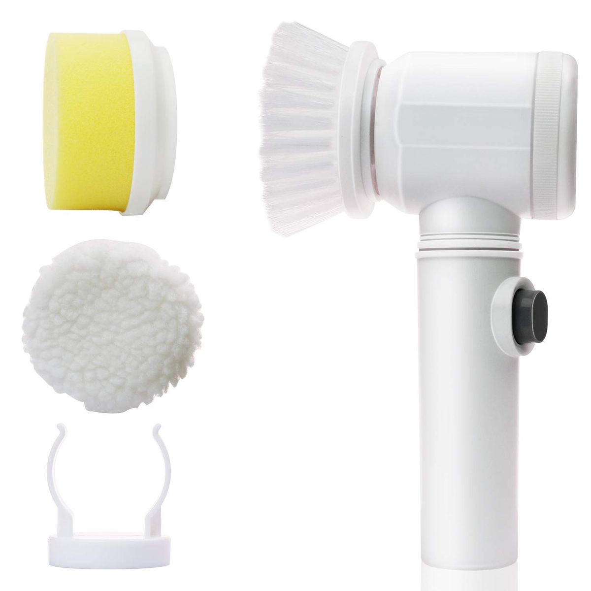 Handheld Electric Cleaning Brush, Kitchen Houseware Pot & Dish Scrubber  With Waterproof Multi-functional Brush Head