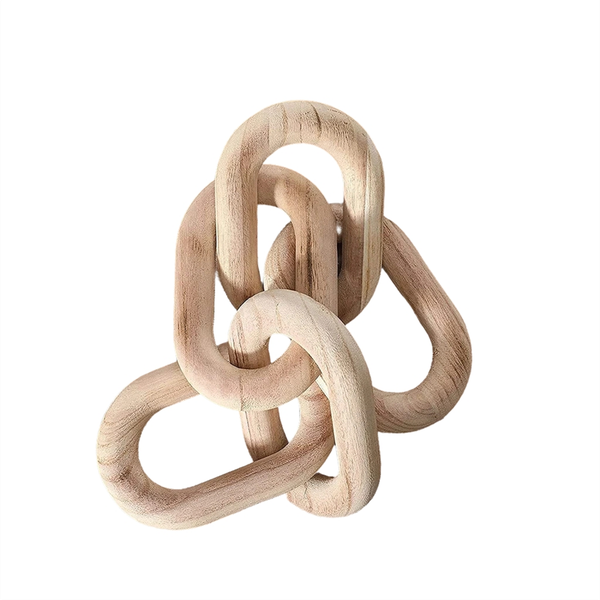 Wood Chain Link Decor 21 6 Hand Carved Decorative B