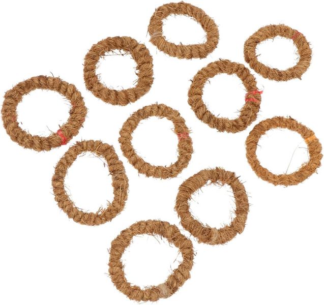 10Pieces Coconut Coasters Handmade Round Table Coaster Rings Heat