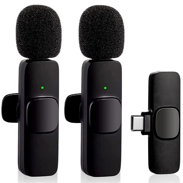 Professional Dual Microphone For Type-C Phone Plug Play Wireless Mic &amp; Vlog