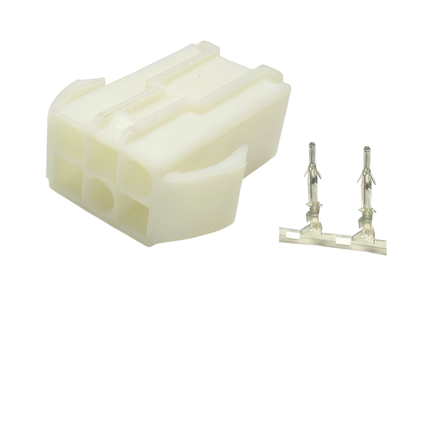 XY138-06M: 4.5mm 6-Way EL Square Male Connector w/ Release-Lock