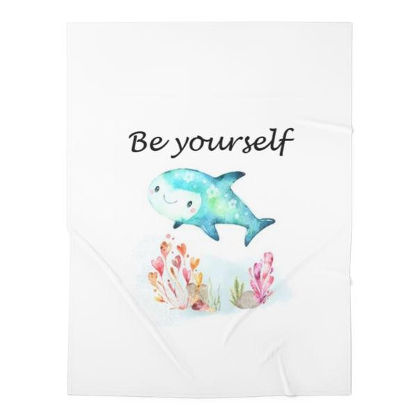 Blue Shark Fleece Blanket 70x100cm