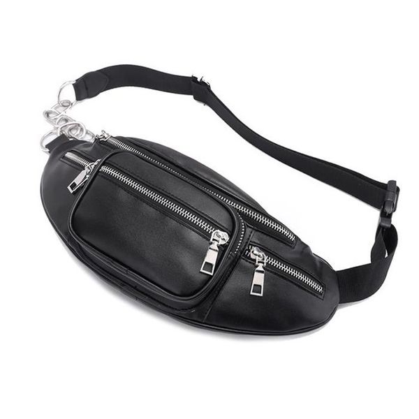 Retro crossbody waist bag, waist bag chest bag chain crossbody bag