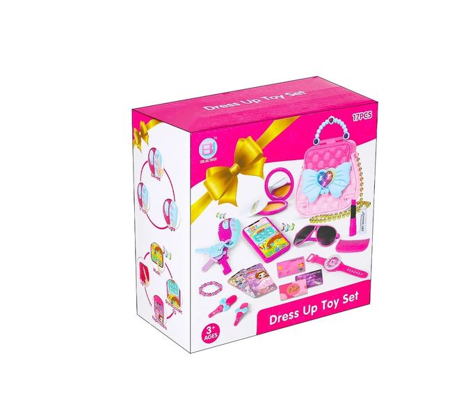 High Quality Safe Material Girls Fashion, Beauty Dress Up Play - 17 Piece Set