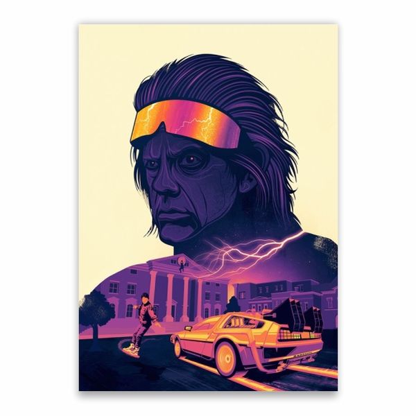 Doc Back To The Future Purple Poster - A1
