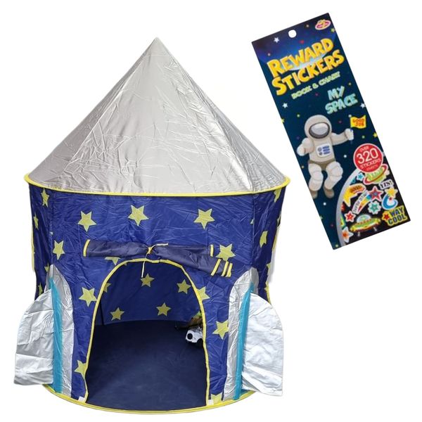 Astronaut Rocket Tent and Space Reward Stickers