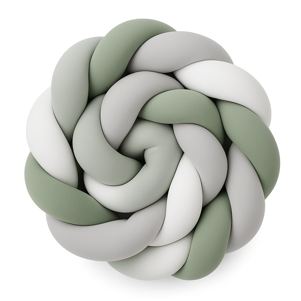 Sage, Grey &amp; White Braided Bumper (2m)