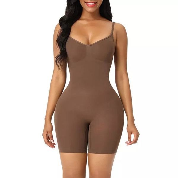 Seamless Skims shapewear bodysuit Full body front and back coverage - Brown