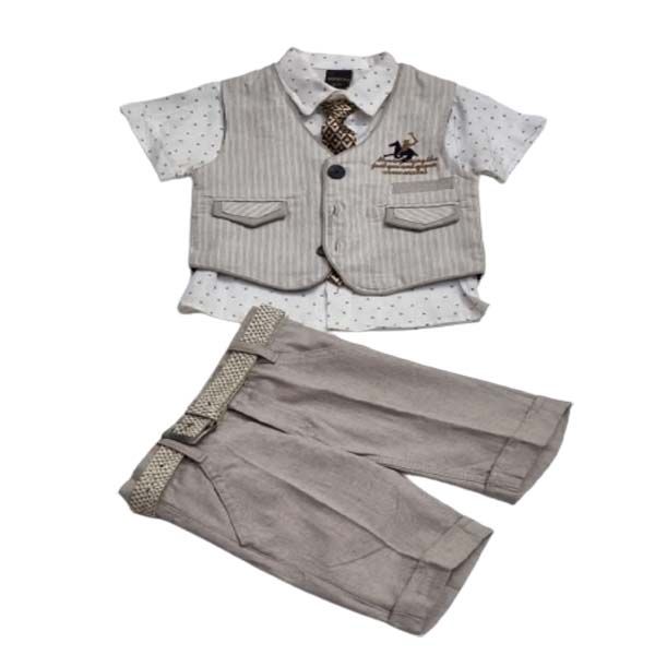 Little People Shop: Boys Classic Linen Shorts - Linen Short Set