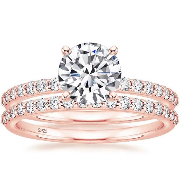 N&amp;M Jewellers Women Rose Gold 925 Sterling Silver Statement Ring