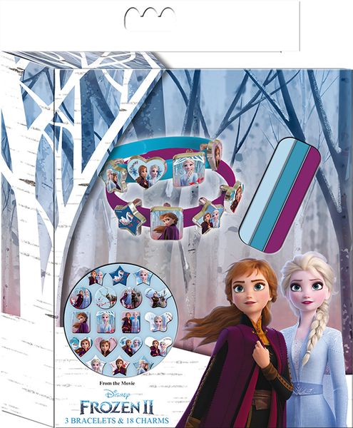 Frozen 2 - 3 Bracelets With 18 Charms