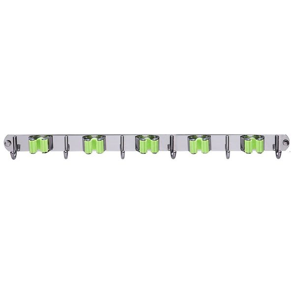 Heavy Duty Stainless Steel Mop Broom &amp; Tools Equipment Organiser - Orange