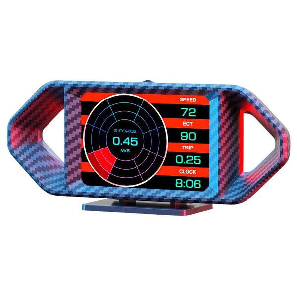 Universal P24 OBD2 Head-Up Display Unit - Carbon Fiber Design