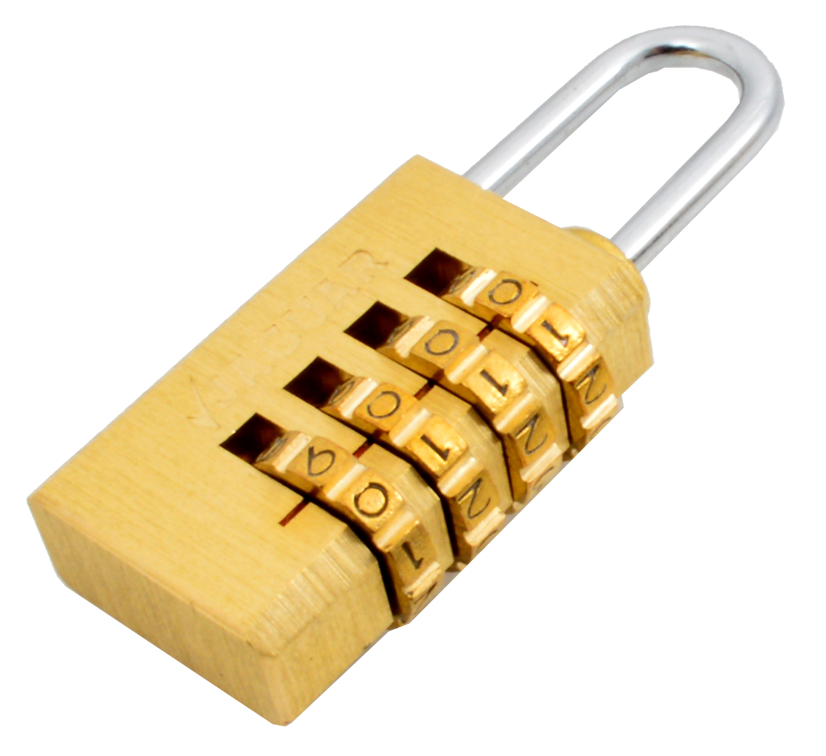 Jaguar Brass 4 Dial Combination Padlock 50mm