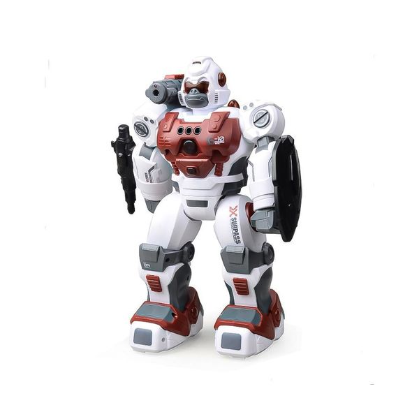 Intelligent Spray Gorilla Robot Attacker Toy - White/Red