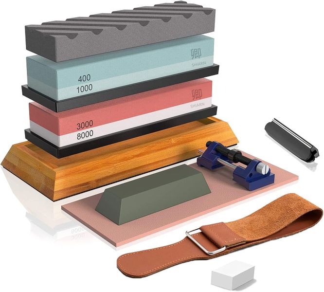 Shiarn Whetstone Knife Sharpener Premium White Corundum - Master Kit