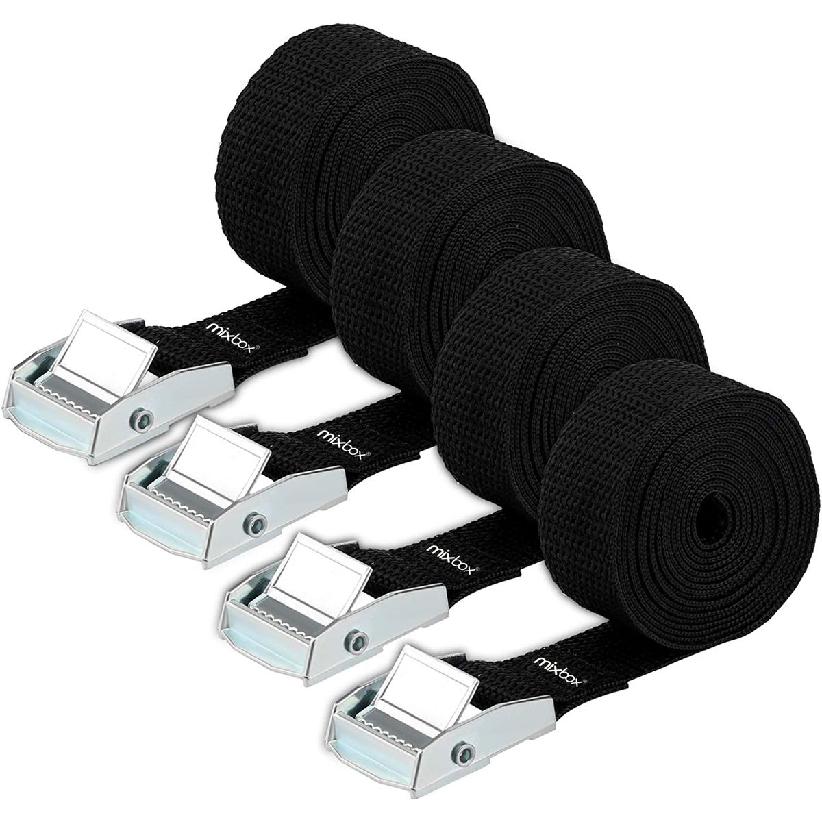 Mix Box 4 Pack 4m Length 3CM Width Zinc Alloy Buckle Tie Down Lashing Strap