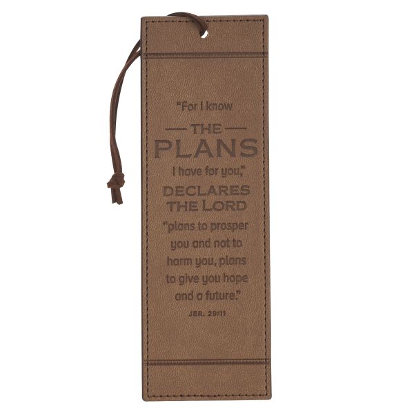 Bookmark - I Know the Plans, Faux Leather, Cocoa Brown