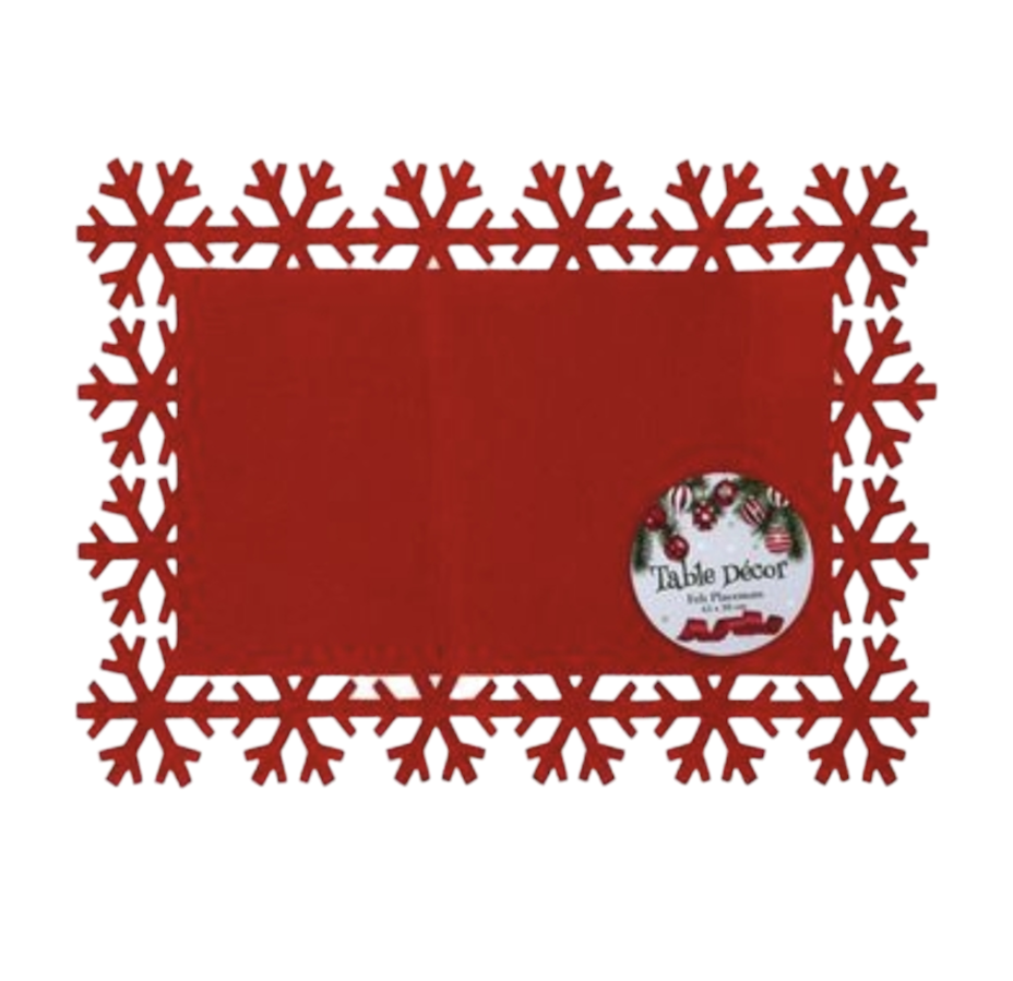 Christmas/Xmas Themed Place Mats - Red